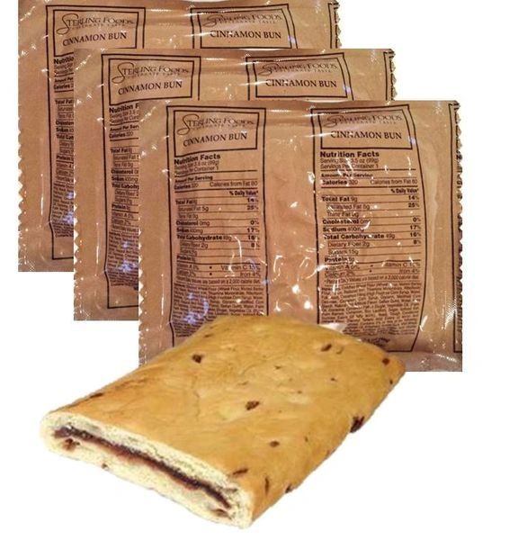 MRE 6 Pack of Cinnamon Buns, MRE Desserts / First Inspection date 2024